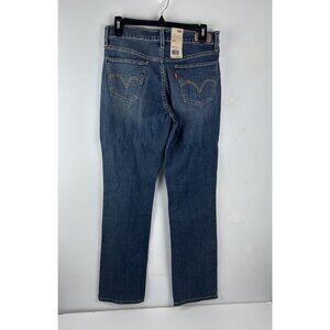 NEW Levis Jeans Womens Blue 505 Straight Leg Mid Rise Stretch Denim Sz 4M/27